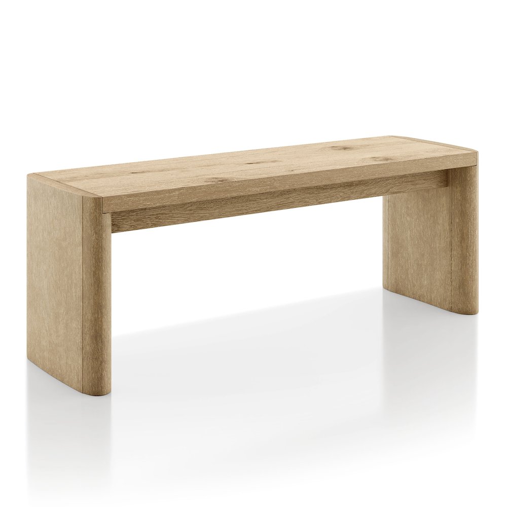 Hallond Solid Wood Backless Dining Bench in Oak. Picture 1