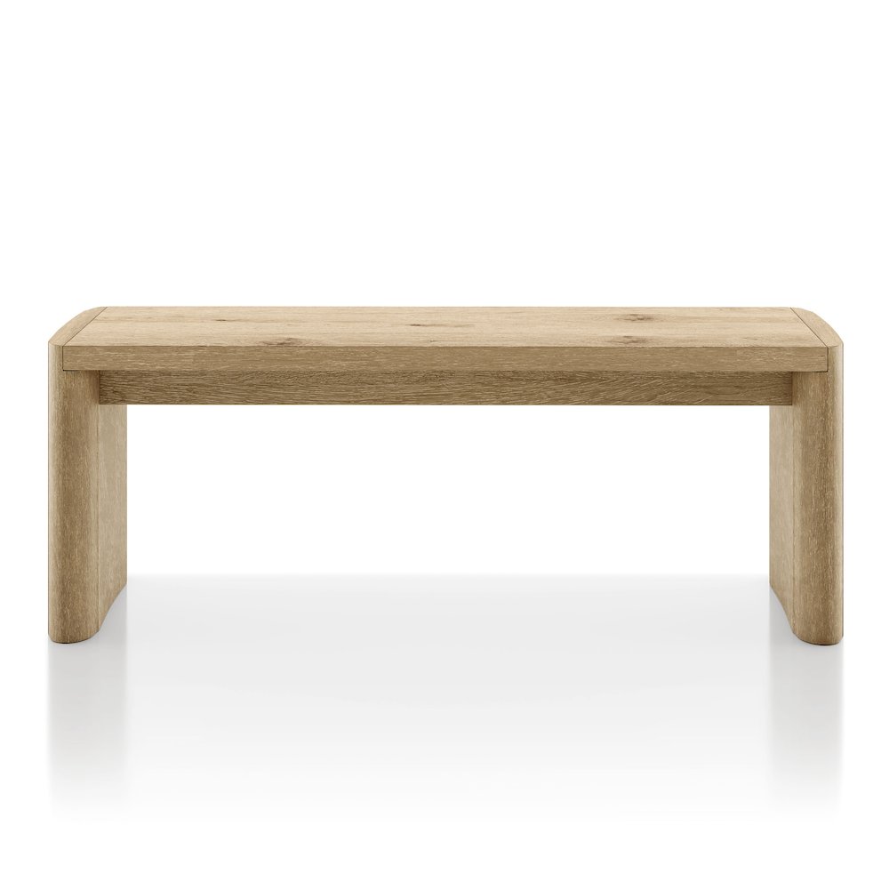 Hallond Solid Wood Backless Dining Bench in Oak. Picture 2