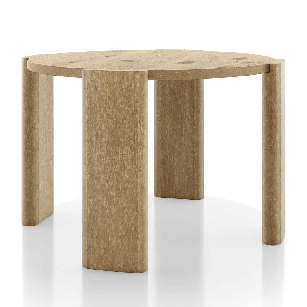Hallond Solid Wood Round Dining Table in Oak. Picture 1