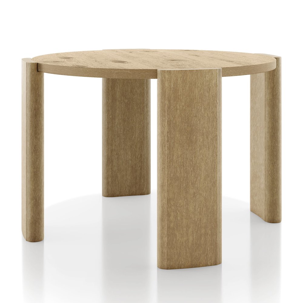 Hallond Solid Wood Round Dining Table in Oak. Picture 3