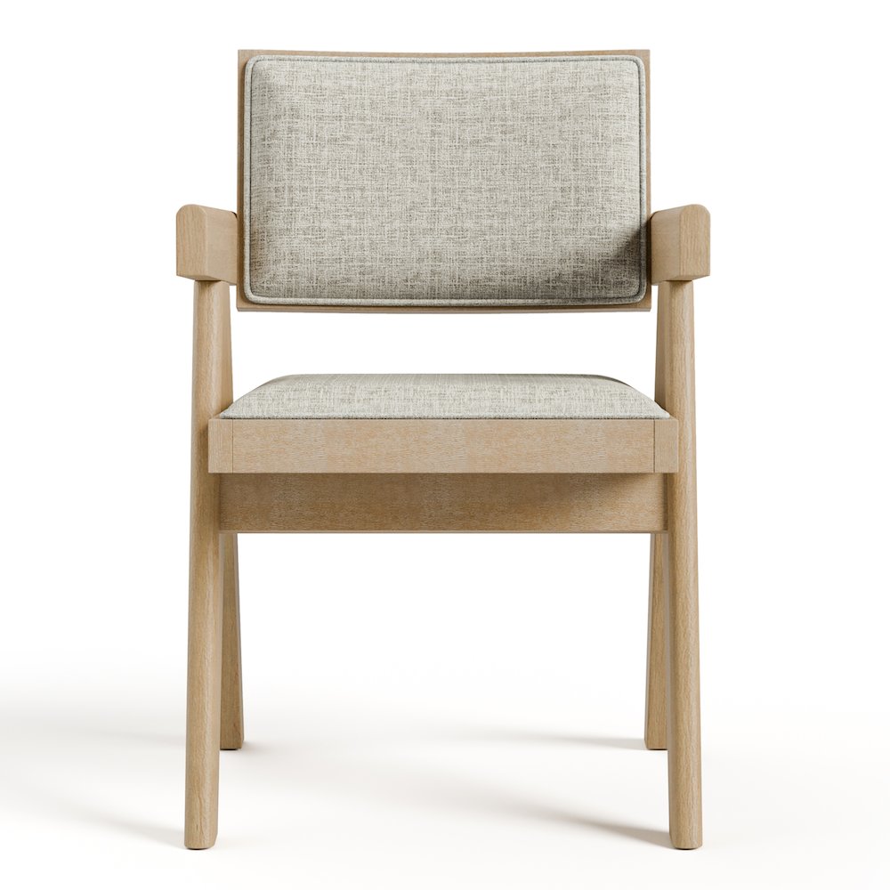 Oldbury Wood Dining Arm Chair in Natural Oak (Set of 2). Picture 3