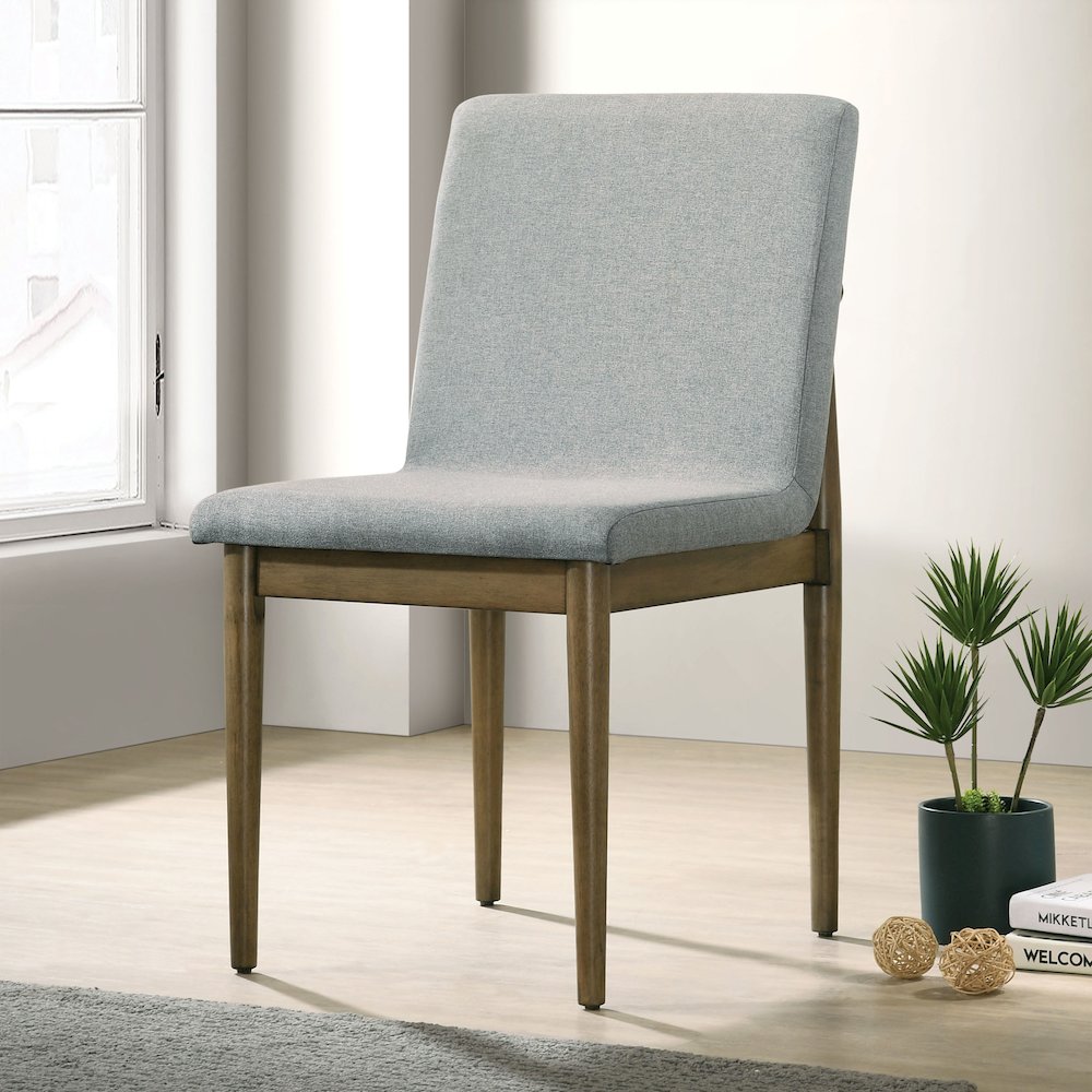 Alto Natural/Light Gray Solid Wood Dining Chairs (Set of 2). Picture 2