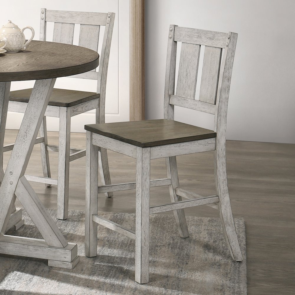 Huntington Wood Counter Chair in Cremini Brown (Set of 2). Picture 4