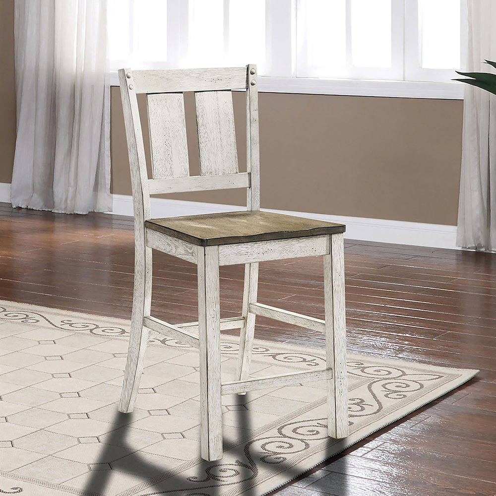 Huntington Wood Counter Chair in Cremini Brown (Set of 2). Picture 5