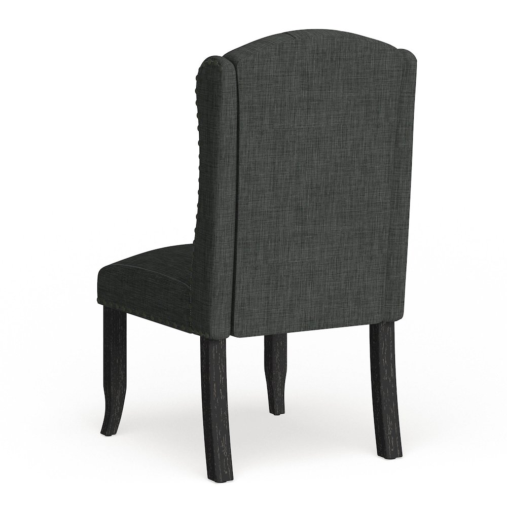 Sinuata Fabric Tufted Side Chair in Grey (Set of 2). Picture 3