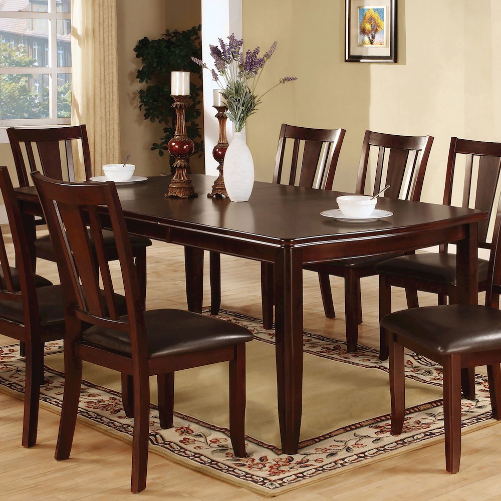 Ellenwood Wood Rectangle Dining Table in Espresso. Picture 2