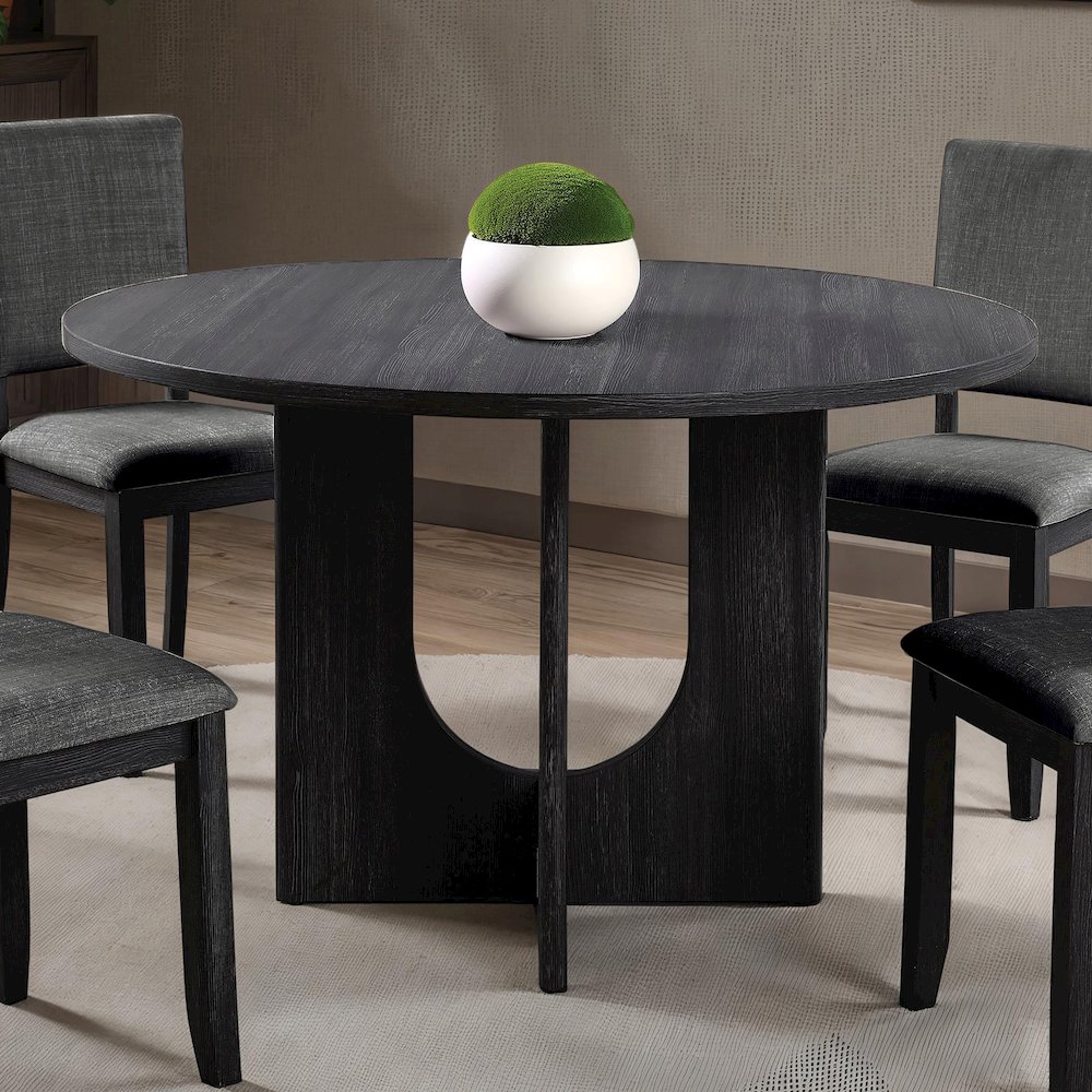 Ravyn Modern 47-inch Solid Wood Round Dining Table. Picture 3