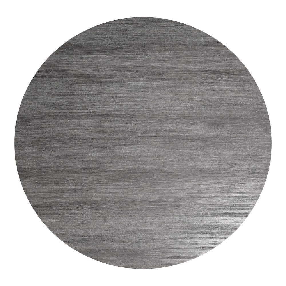 Zephyra Modern 47-inch Wood Grey Round Compact Dining Table. Picture 2