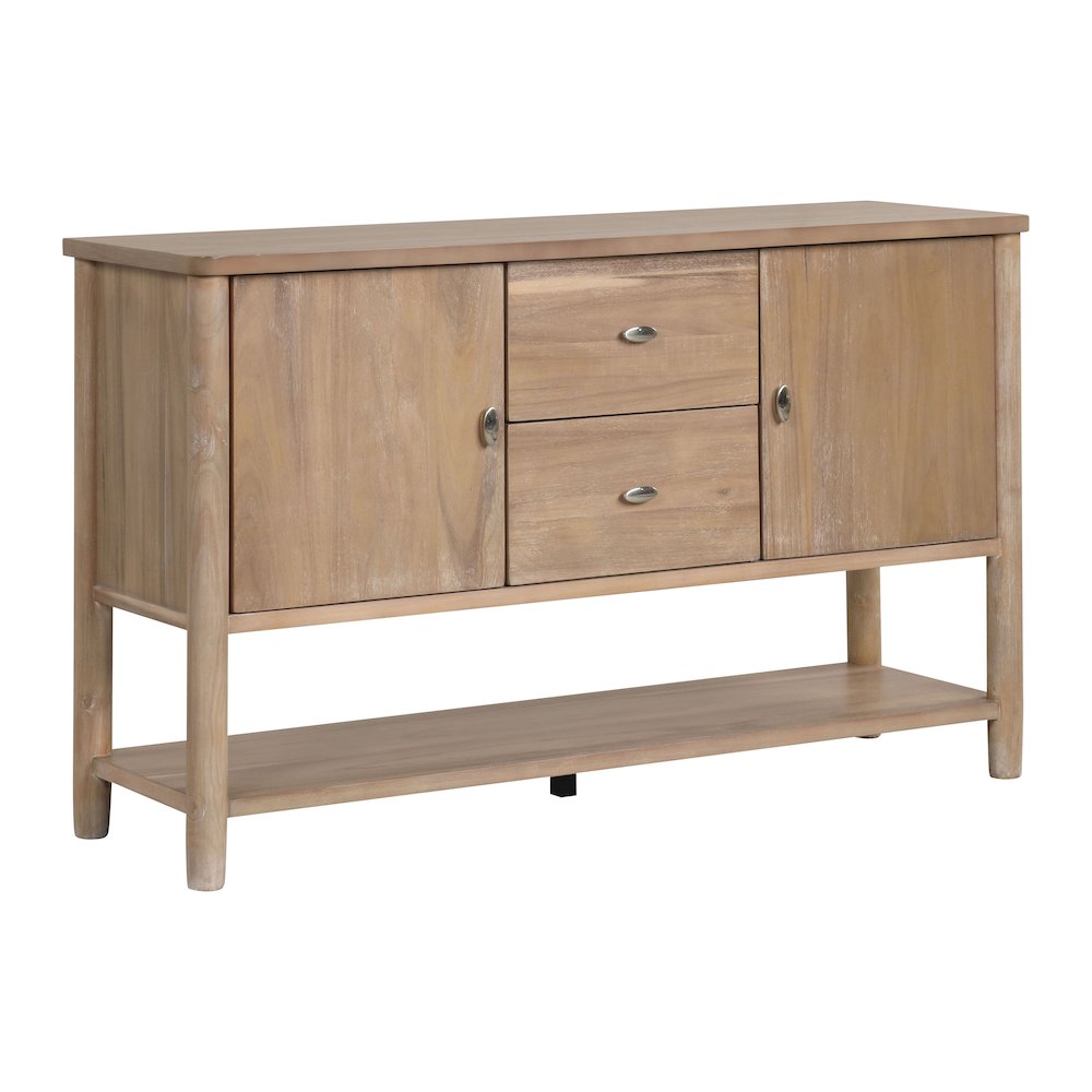 Parpel Transitional Natural 59-inch Wood Server. Picture 1