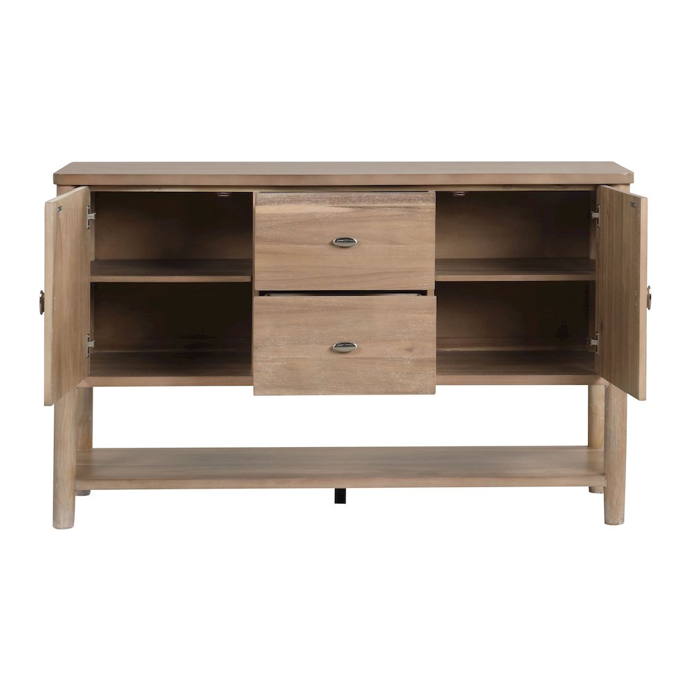 Parpel Transitional Natural 59-inch Wood Server. Picture 3