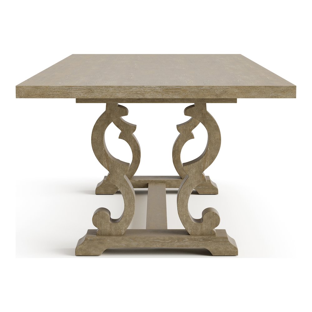 Aggate Solid Wood Dining Table in Rustic Natural Tone. Picture 3