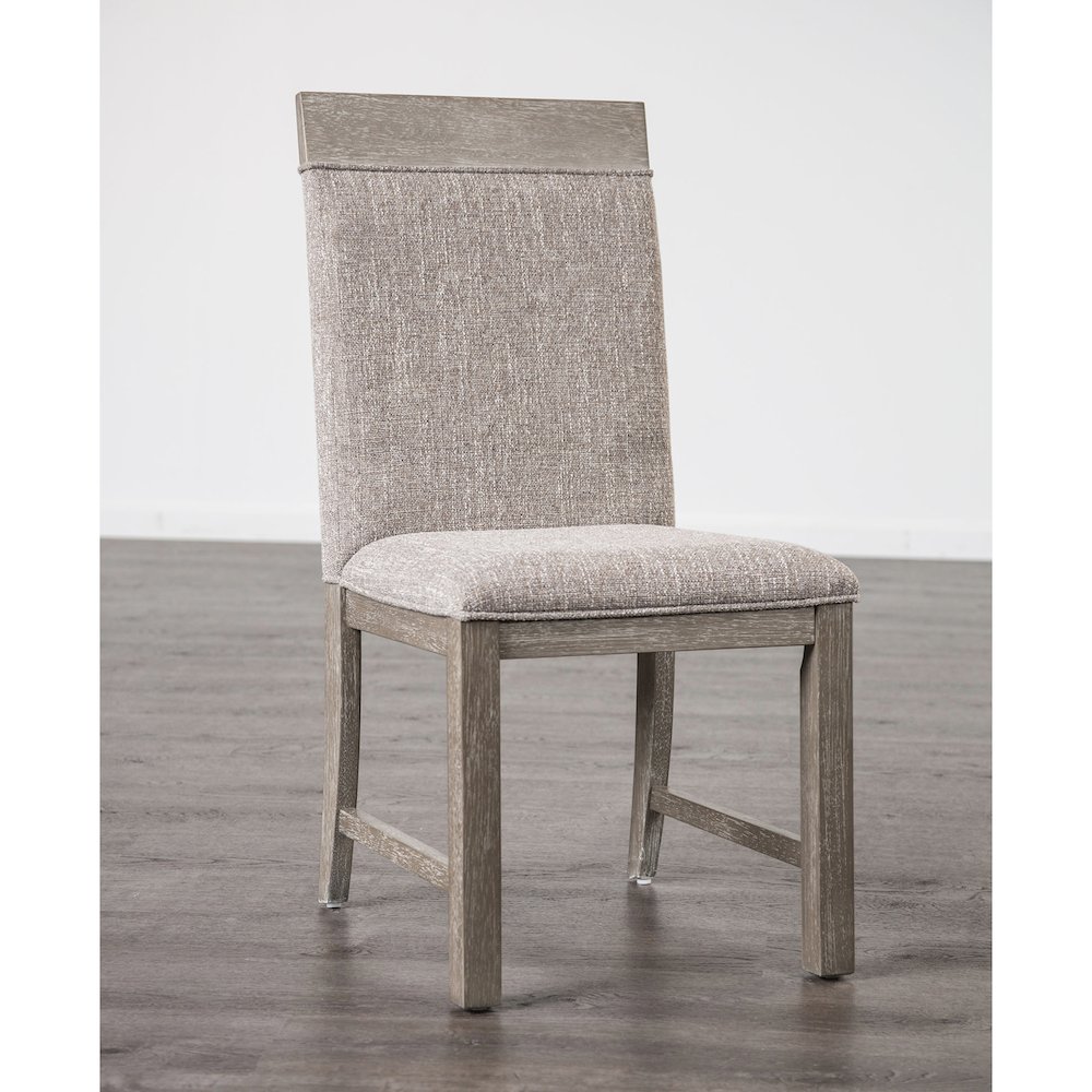 Telli Wood Padded Dining Side Chair in Gray (Set of 2). Picture 4