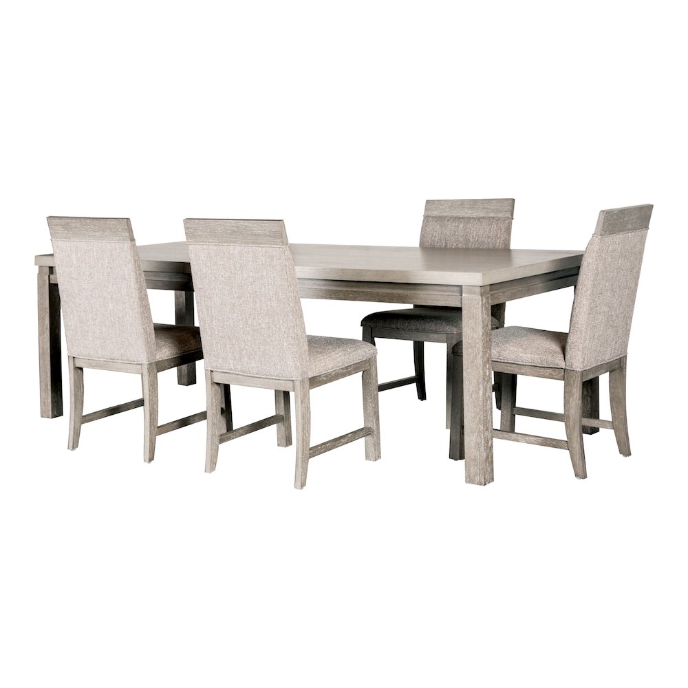 Telli 5-Piece Wood Dining Table Set in Gray. Picture 1