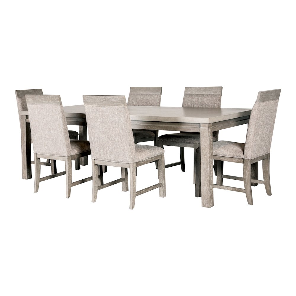 Telli 7-Piece Wood Dining Table Set in Gray. Picture 2