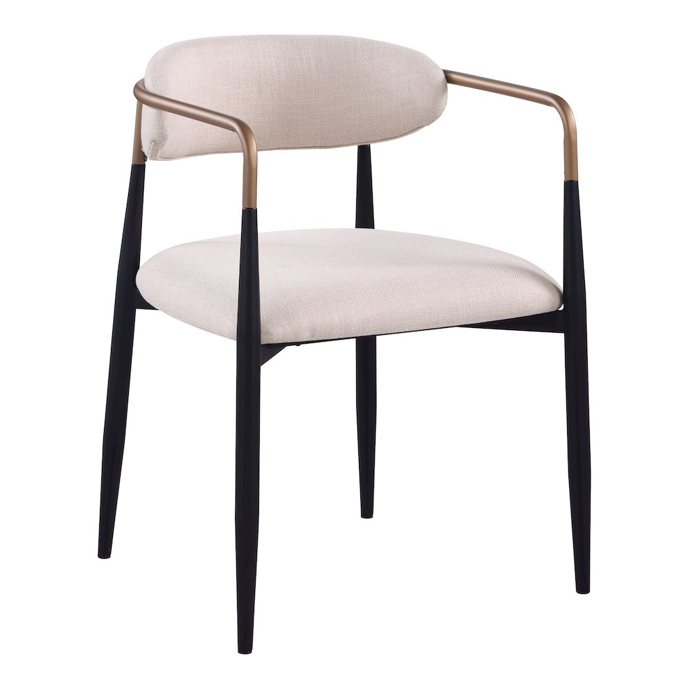 Stella Modern Natural Upholstered Dining Chairs (Set of 2). Picture 1
