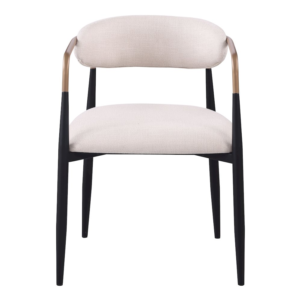 Stella Modern Natural Upholstered Dining Chairs (Set of 2). Picture 2