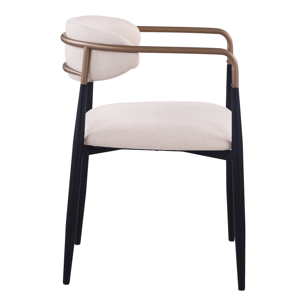 Stella Modern Natural Upholstered Dining Chairs (Set of 2). Picture 3