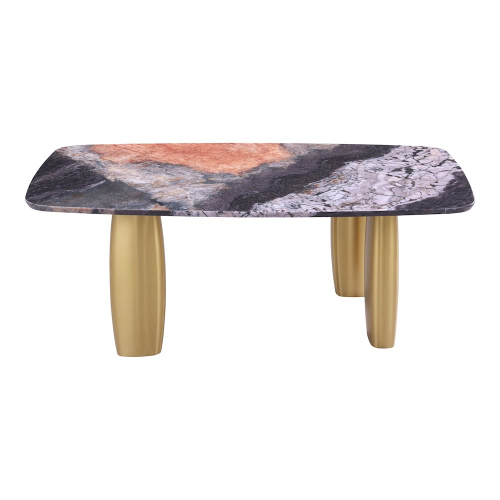 Bexar Sintered Stone Top Dining Table with Gold Legs. Picture 2