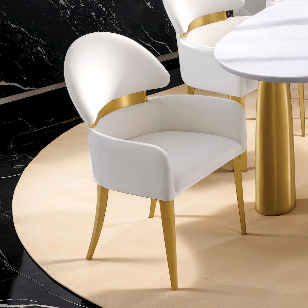 Bexar Modern Upholstered Dining Chairs (Set of 2). Picture 4