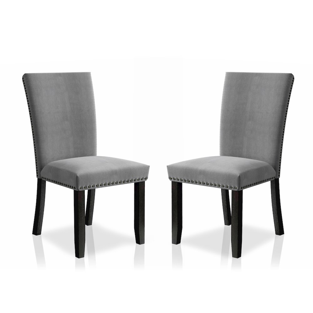 Doxon Modern Light Grey Upholstered Side Chair (Set of 2). Picture 1