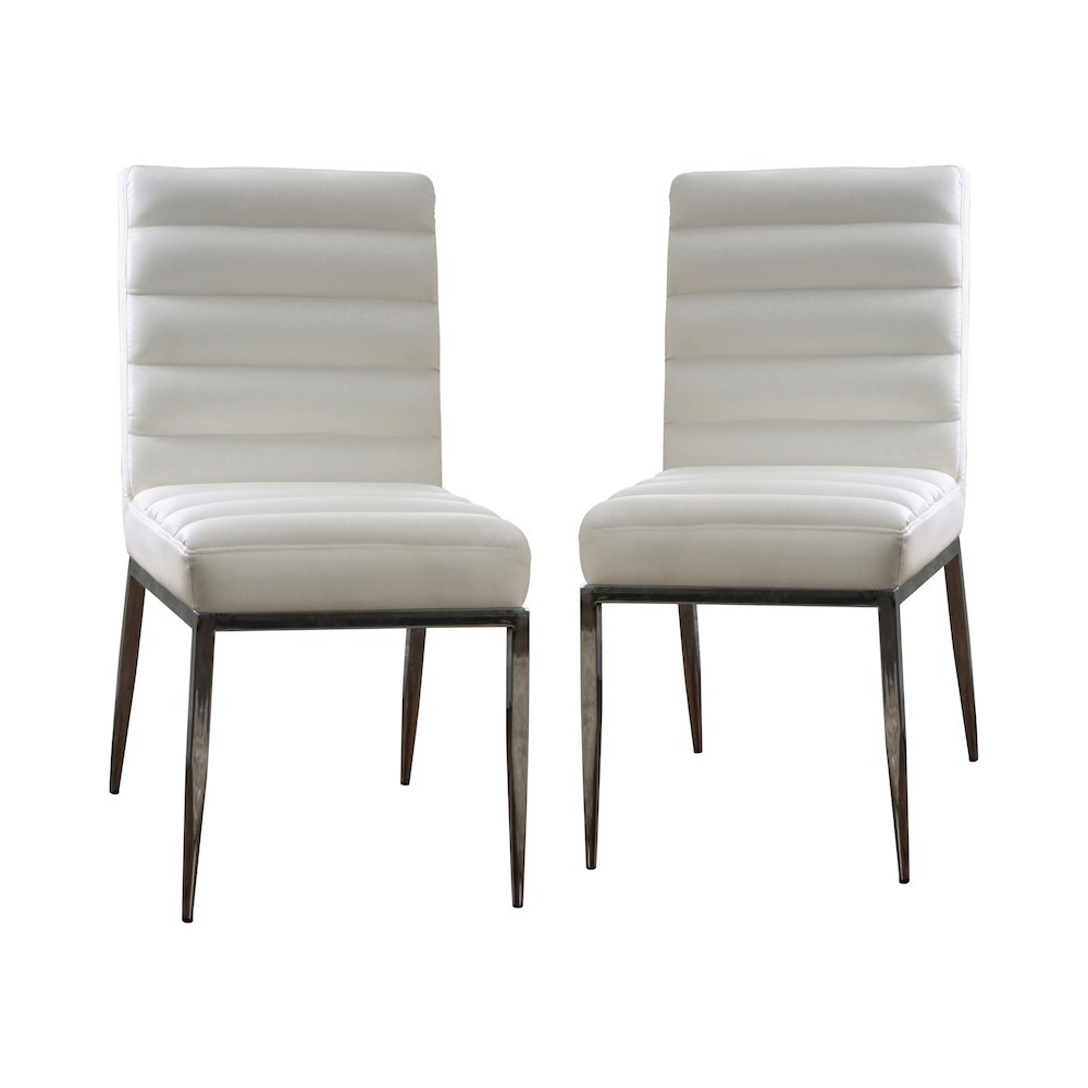 Bridgerville White Faux Leather Side Chair (Set of 2). Picture 1