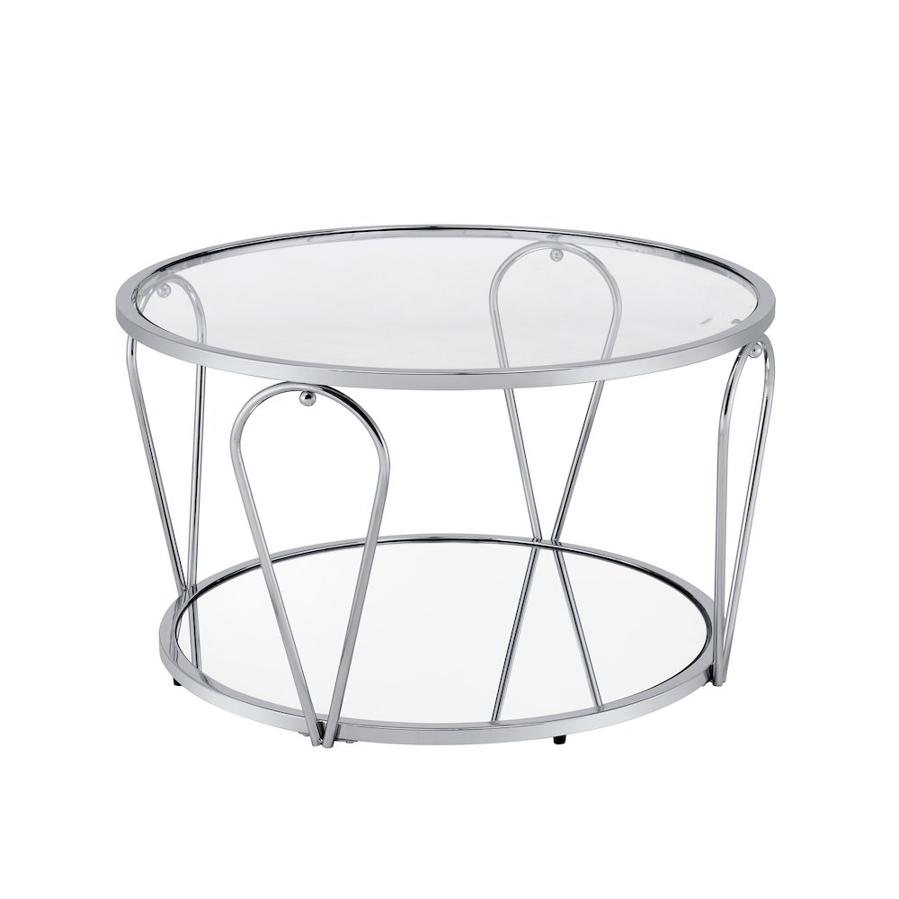 Miffa Contemporary Metal 1-Shelf Coffee Table. Picture 1