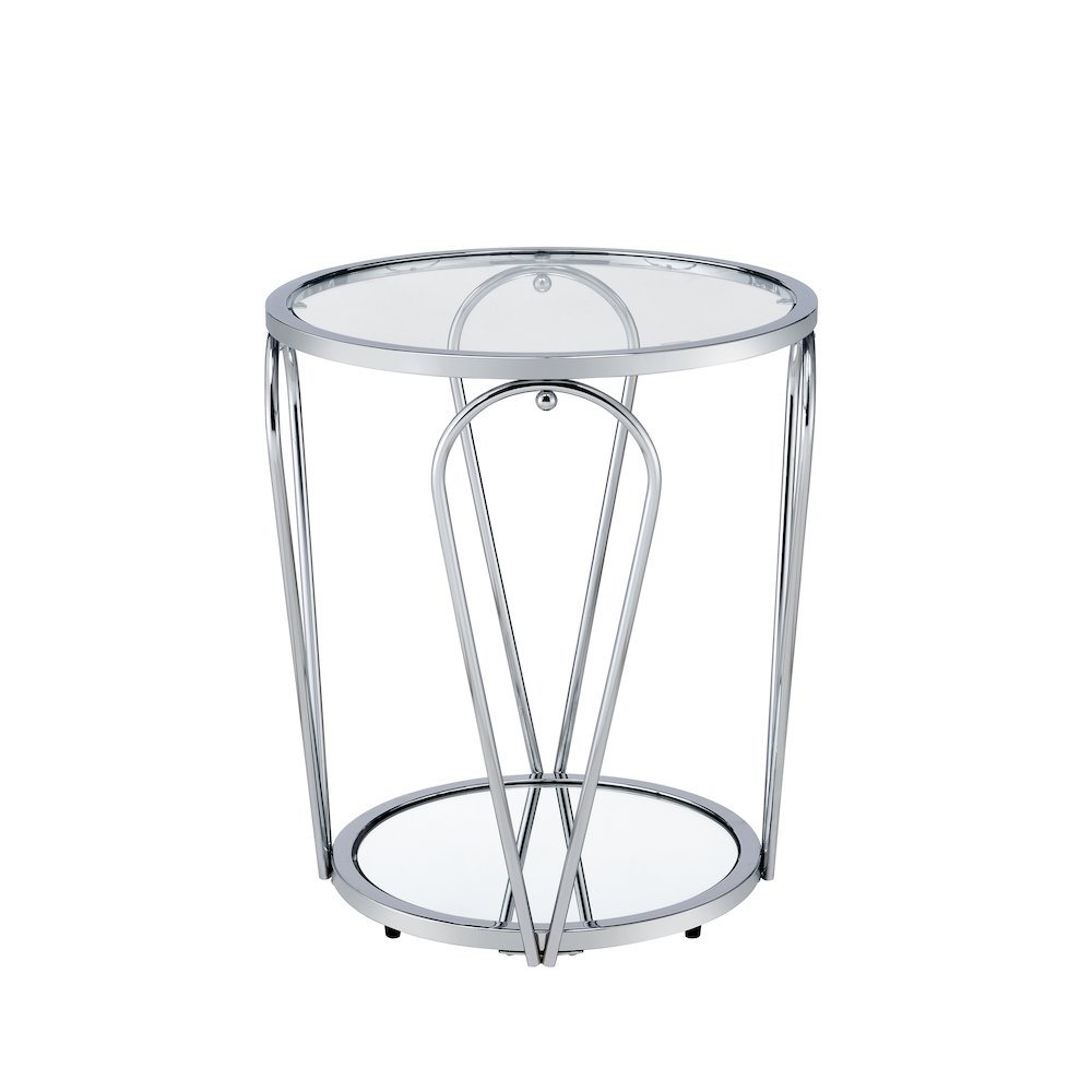 Miffa Contemporary Metal 1-Shelf End Table. Picture 1