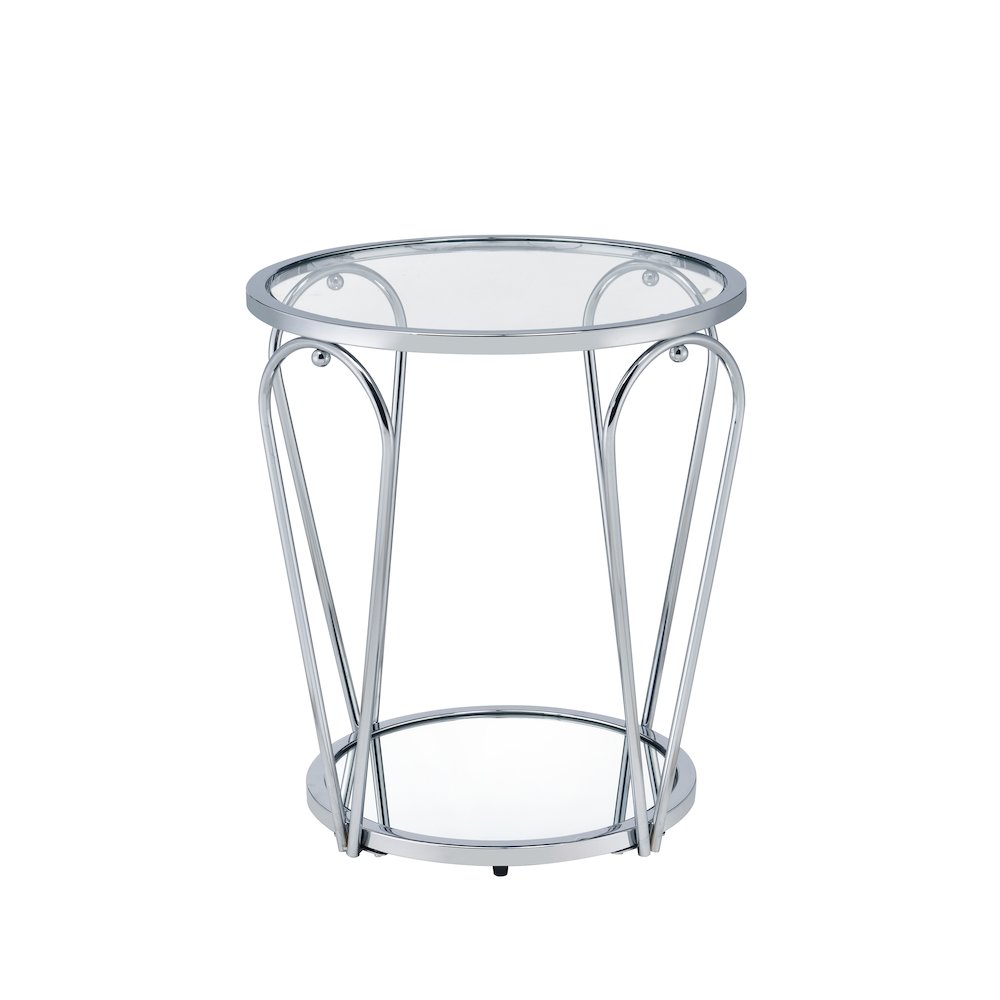 Miffa Contemporary Metal 1-Shelf End Table. Picture 2