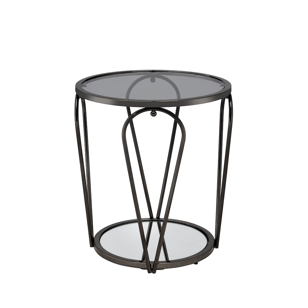 Miffa Contemporary Metal 1-Shelf End Table. Picture 1