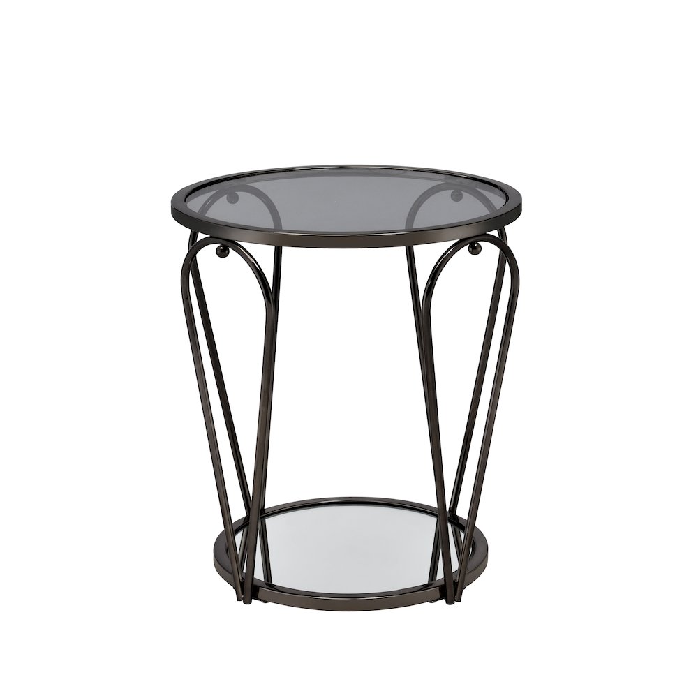 Miffa Contemporary Metal 1-Shelf End Table. Picture 2