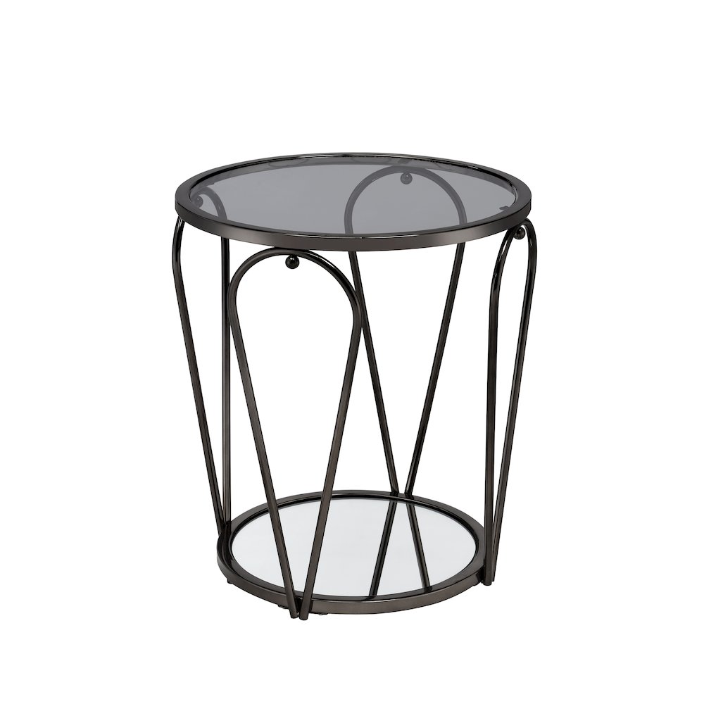 Miffa Contemporary Metal 1-Shelf End Table. Picture 3