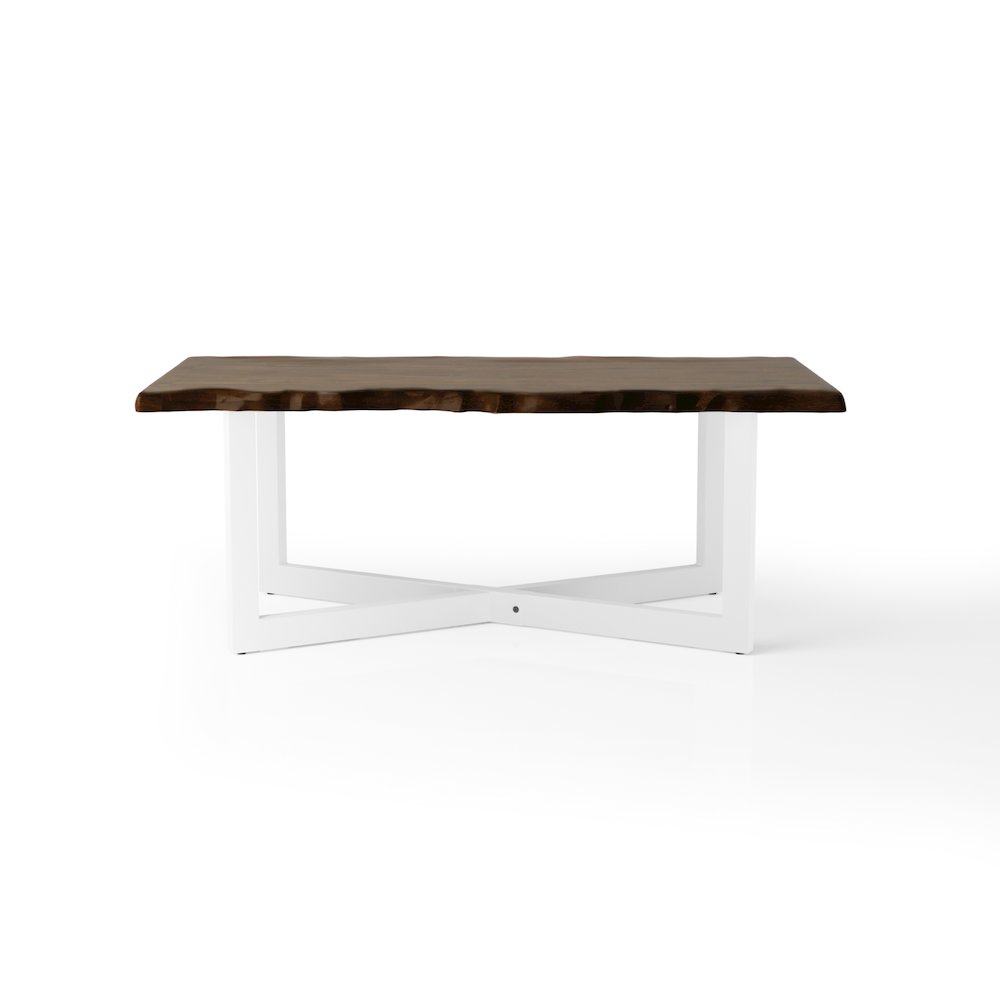 Baletto Contemporary Wood Coffee Table in Oak and White. Picture 2