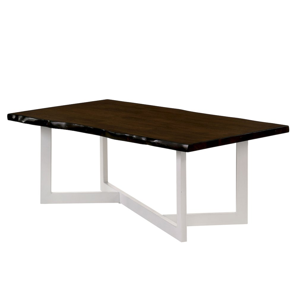 Krestian Contemporary Wood Coffee Table in Oak and White. Picture 1