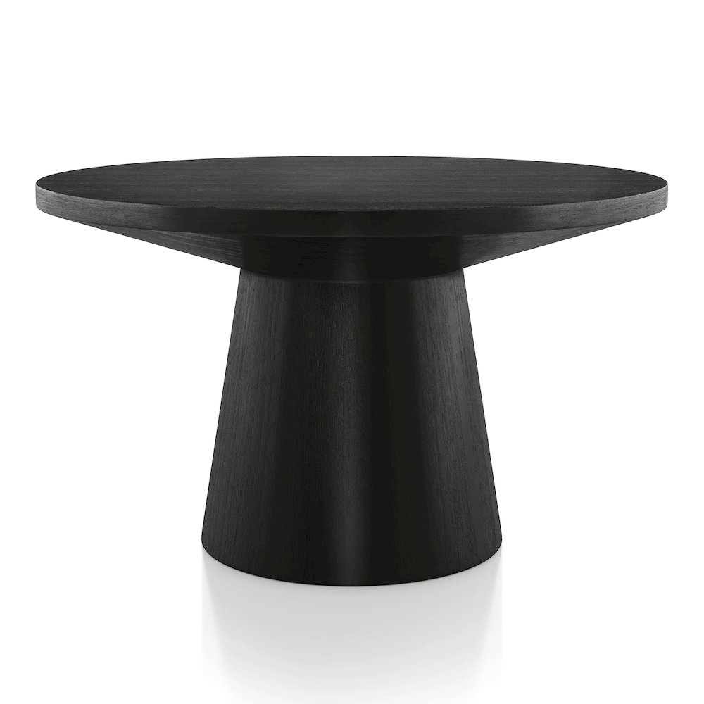 Oldbury Modern Round Solid Wood Pedestal Coffee Table. Picture 1