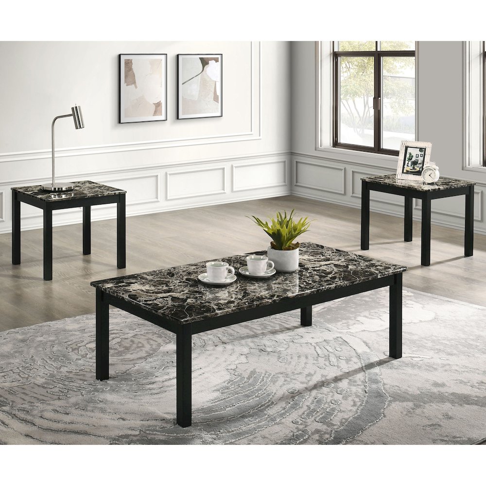 Isime Wood 3-Piece Coffee Table Set. Picture 4