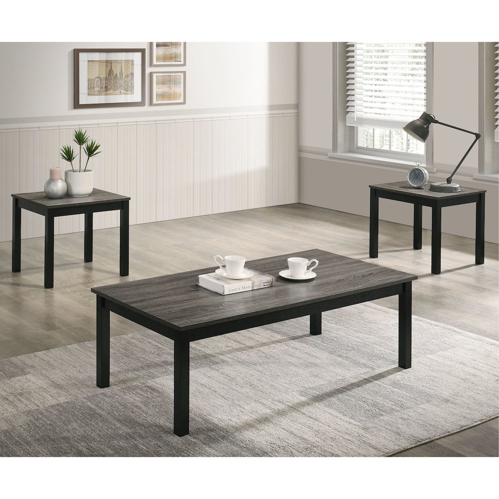 Isime Wood 3-Piece Coffee Table Set. Picture 4