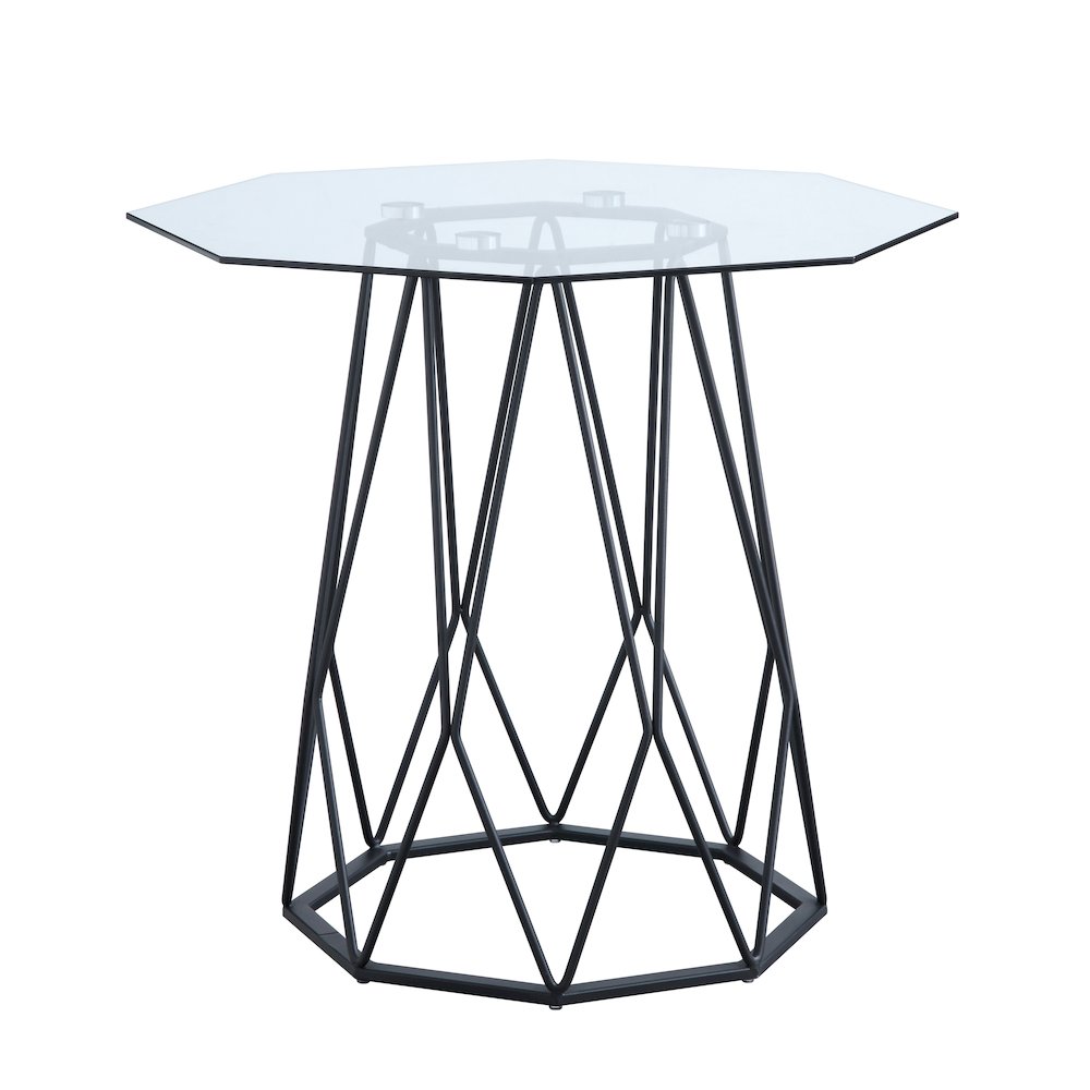 Growder Contemporary Glass Top End Table. Picture 1