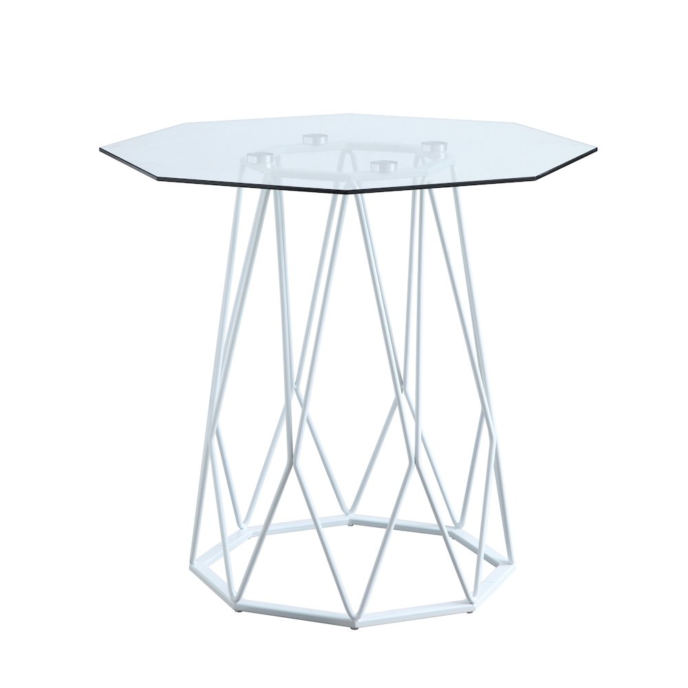 Growder Contemporary Glass Top End Table. Picture 1
