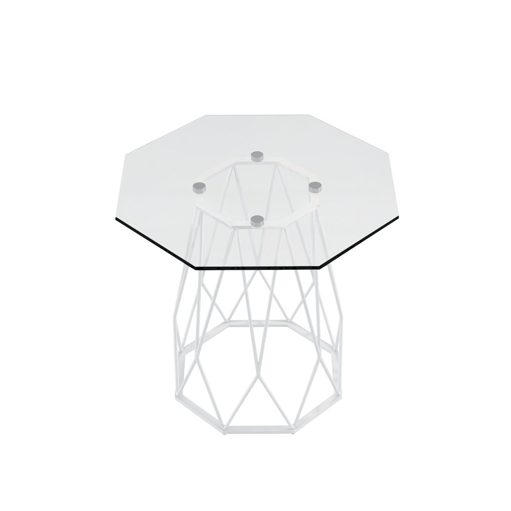 Growder Contemporary Glass Top End Table. Picture 2
