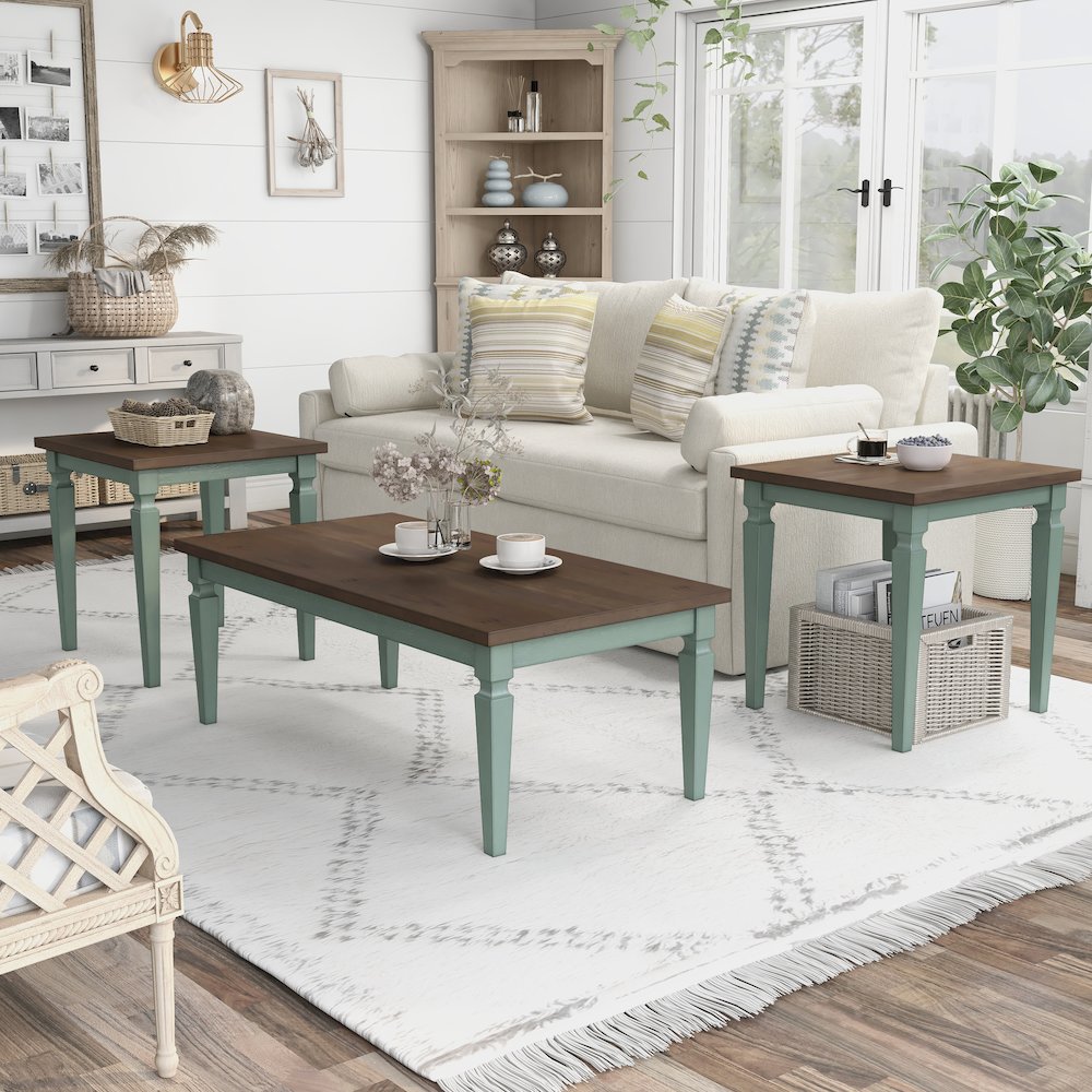 Condway Wood 3-Piece Coffee Table Set. Picture 4
