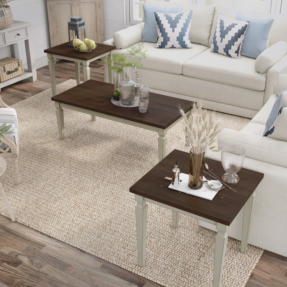 Condway Wood 3-Piece Coffee Table Set. Picture 5