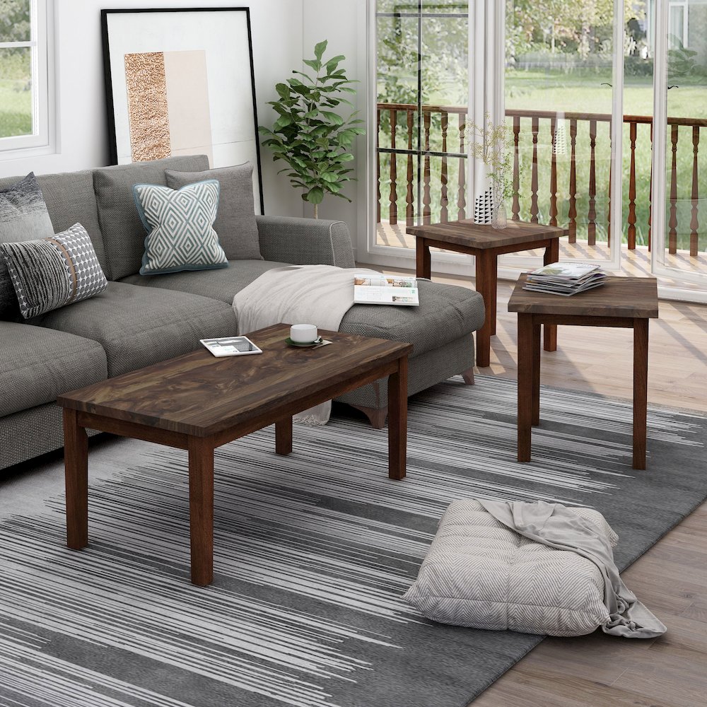 Korlyn Wood 3-Piece Coffee Table Set. Picture 4
