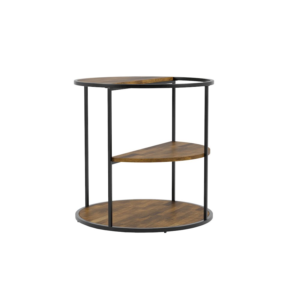 Marquesa Contemporary Wood Round End Table. Picture 1
