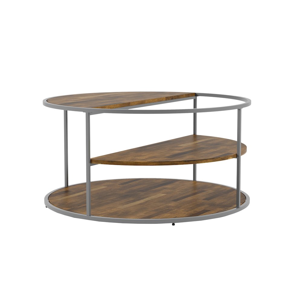 Marquesa Contemporary Wood Round Coffee Table. Picture 1