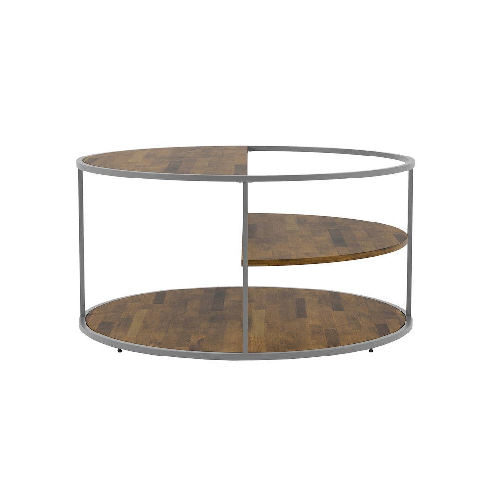 Marquesa Contemporary Wood Round Coffee Table. Picture 2