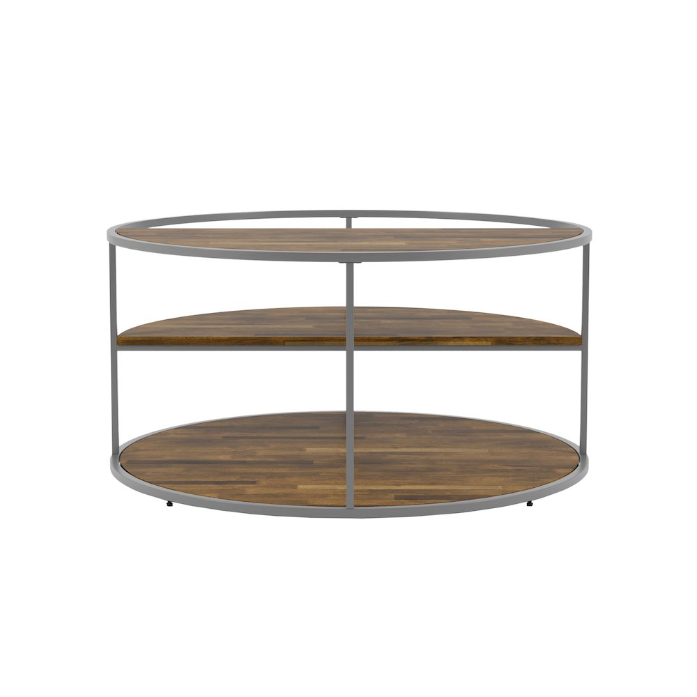 Marquesa Contemporary Wood Round Coffee Table. Picture 3