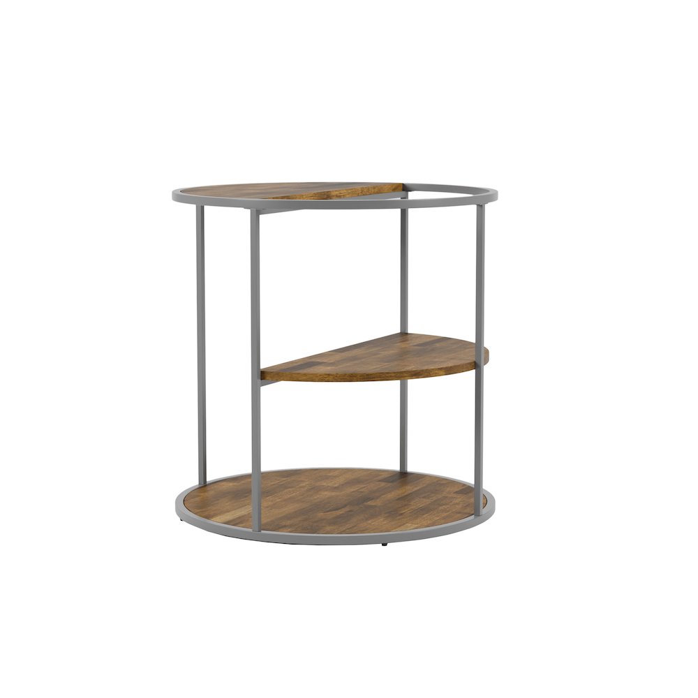 Marquesa Contemporary Wood Round End Table. Picture 3