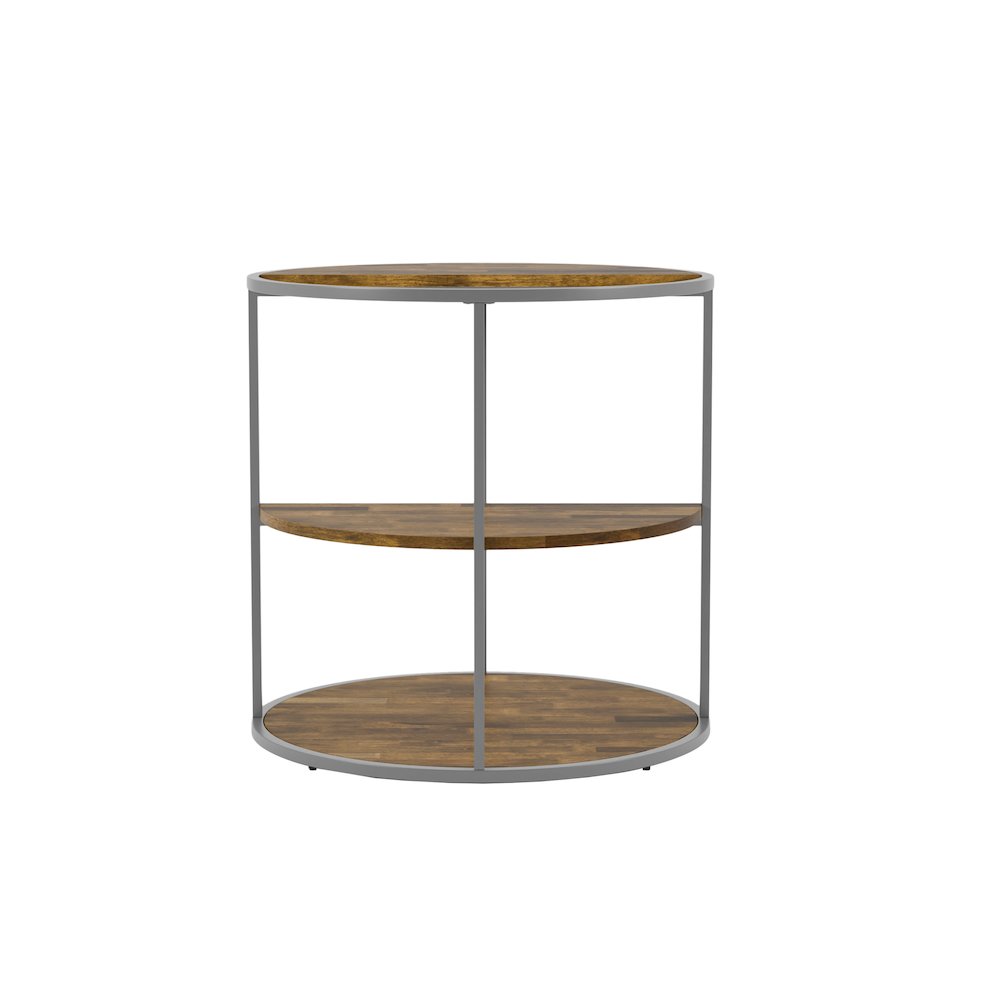 Marquesa Contemporary Wood Round End Table. Picture 1