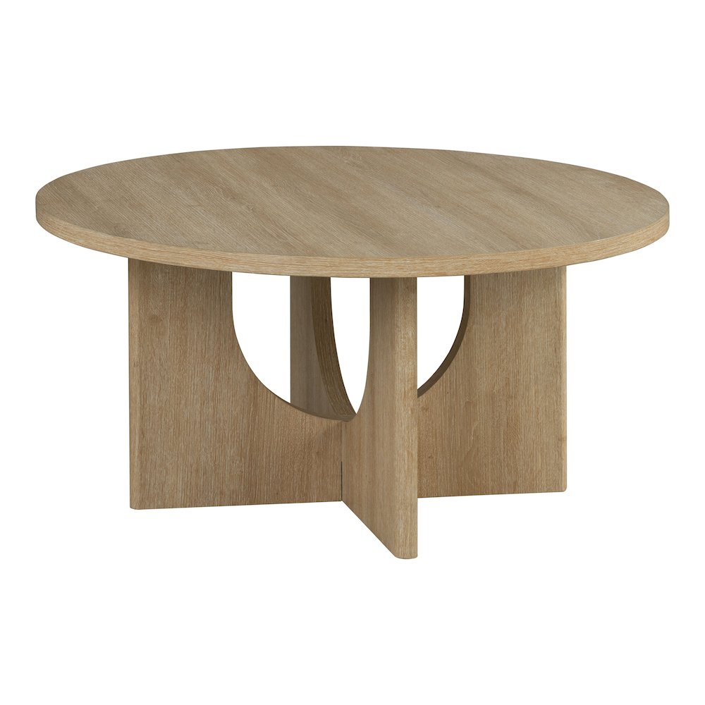 Carmel Modern Solid Wood 3-Piece Round Coffee Table Set. Picture 2