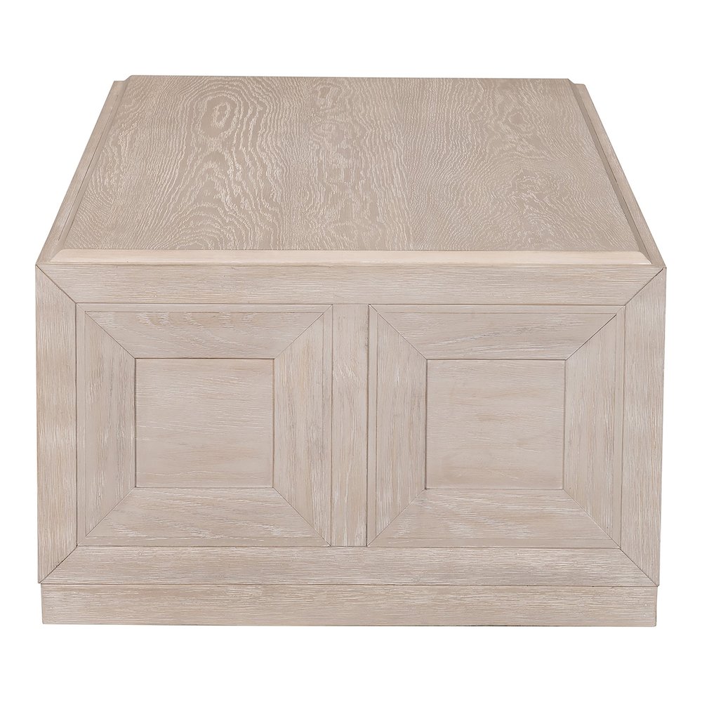 Ulan Modern Solid Wood Coffee Table with Casters. Picture 3